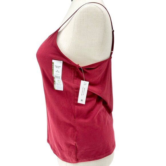 Time and Tru Cami Tank Top Womens XL 16-18 Red Adj Strap Soft Lightweight Top - Picture 3 of 11